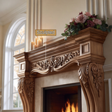 Elaroque Handcrafted Solid Wood Fireplace Mantel Surround