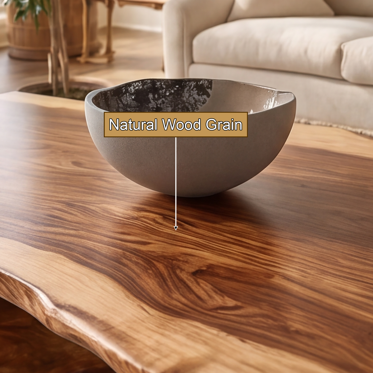 Elarwen Handcrafted Solid Wood Coffee Table