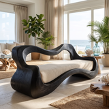 Elarwyn Handcrafted Sculpted Solid Wood Sofa - Timberustic Sofa