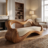 Elarwyn Handcrafted Sculpted Solid Wood Sofa - Timberustic Sofa