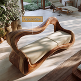 Elarwyn Handcrafted Sculpted Solid Wood Sofa - Timberustic Sofa