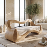 Elarwyn Handcrafted Sculpted Solid Wood Sofa - Timberustic Sofa