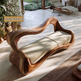 Elarwyn Handcrafted Sculpted Solid Wood Sofa - Timberustic Sofa