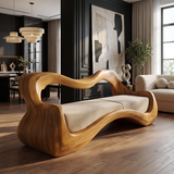 Elarwyn Handcrafted Sculpted Solid Wood Sofa - Timberustic Sofa