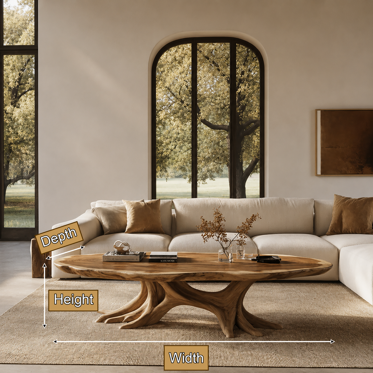 Elarwyn Handcrafted Solid Wood Coffee Table
