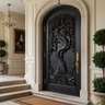 Elarwyn Sculpted Solid Wood Single Door Black - Timberustic Door