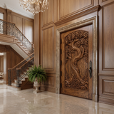 Elarwyn Sculpted Solid Wood Single Door