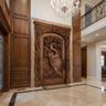 Elarwyn Sculpted Solid Wood Single Door Brown - Timberustic Door