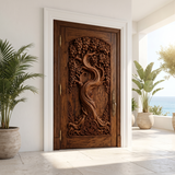 Elarwyn Sculpted Solid Wood Single Door