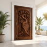 Elarwyn Sculpted Solid Wood Single Door
