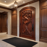 Elarwyn Sculpted Solid Wood Single Door Mahogany - Timberustic Door