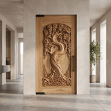 Elarwyn Sculpted Solid Wood Single Door