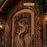 Elarwyn Sculpted Solid Wood Single Door