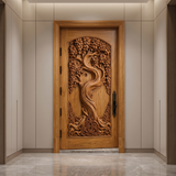 Elarwyn Sculpted Solid Wood Single Door