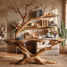 Elderglen Handcrafted Tree Console Table with Shelves Brown - Timberustic Console Table with Shelves