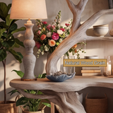 Elderglen Handcrafted Tree Console Table with Shelves - Timberustic Console Table with Shelves
