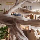 Elderglen Handcrafted Tree Console Table with Shelves - Timberustic Console Table with Shelves