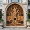Eldergrove Sculpted Solid Wood Double Door