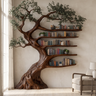 Eldergrove Sculpted Solid Wood Tree Bookshelf
