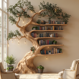 Eldergrove Sculpted Solid Wood Tree Bookshelf