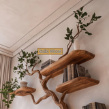 Eldrion Handcrafted Solid Wood Floating Tree Bookshelf - Timberustic Floating Tree Bookshelf