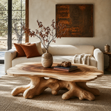 Elvarenne Handcrafted Solid Wood Coffee Table