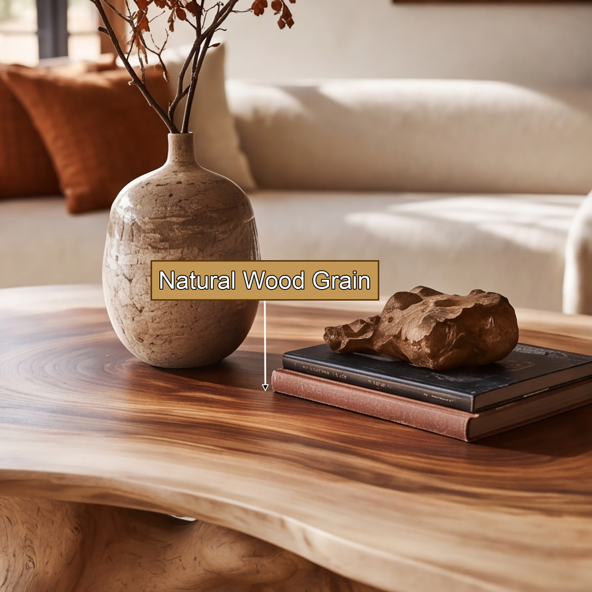 Elvarenne Handcrafted Solid Wood Coffee Table
