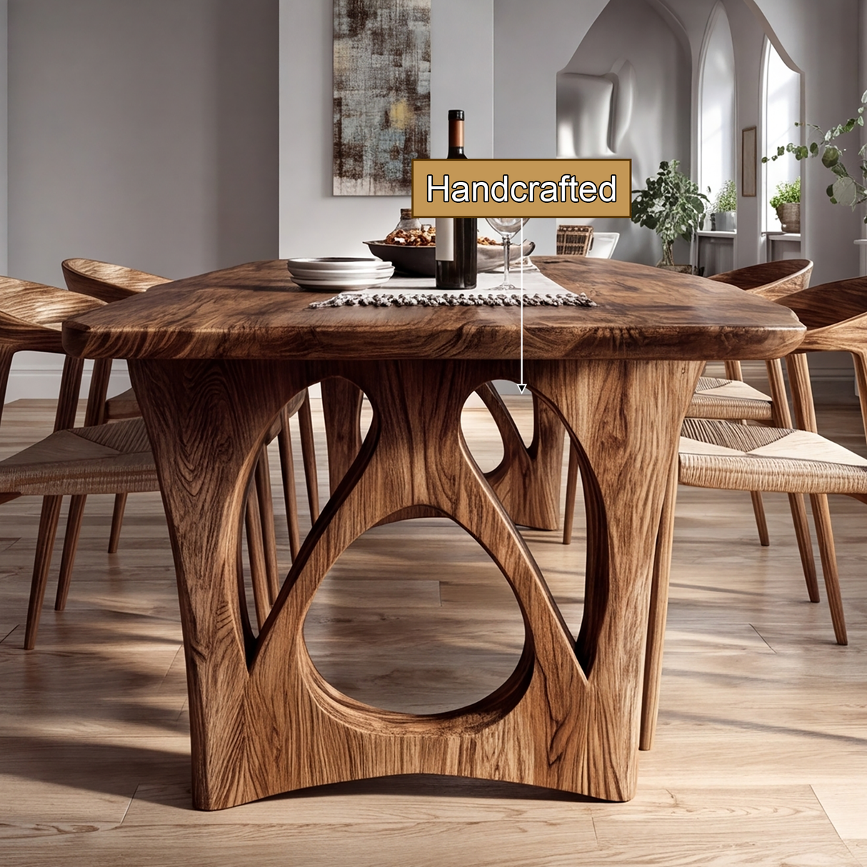 Elyndor Live Edge Solid Wood Dining Table - Timberustic Dining Table