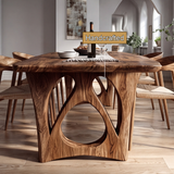 Elyndor Live Edge Solid Wood Dining Table - Timberustic Dining Table