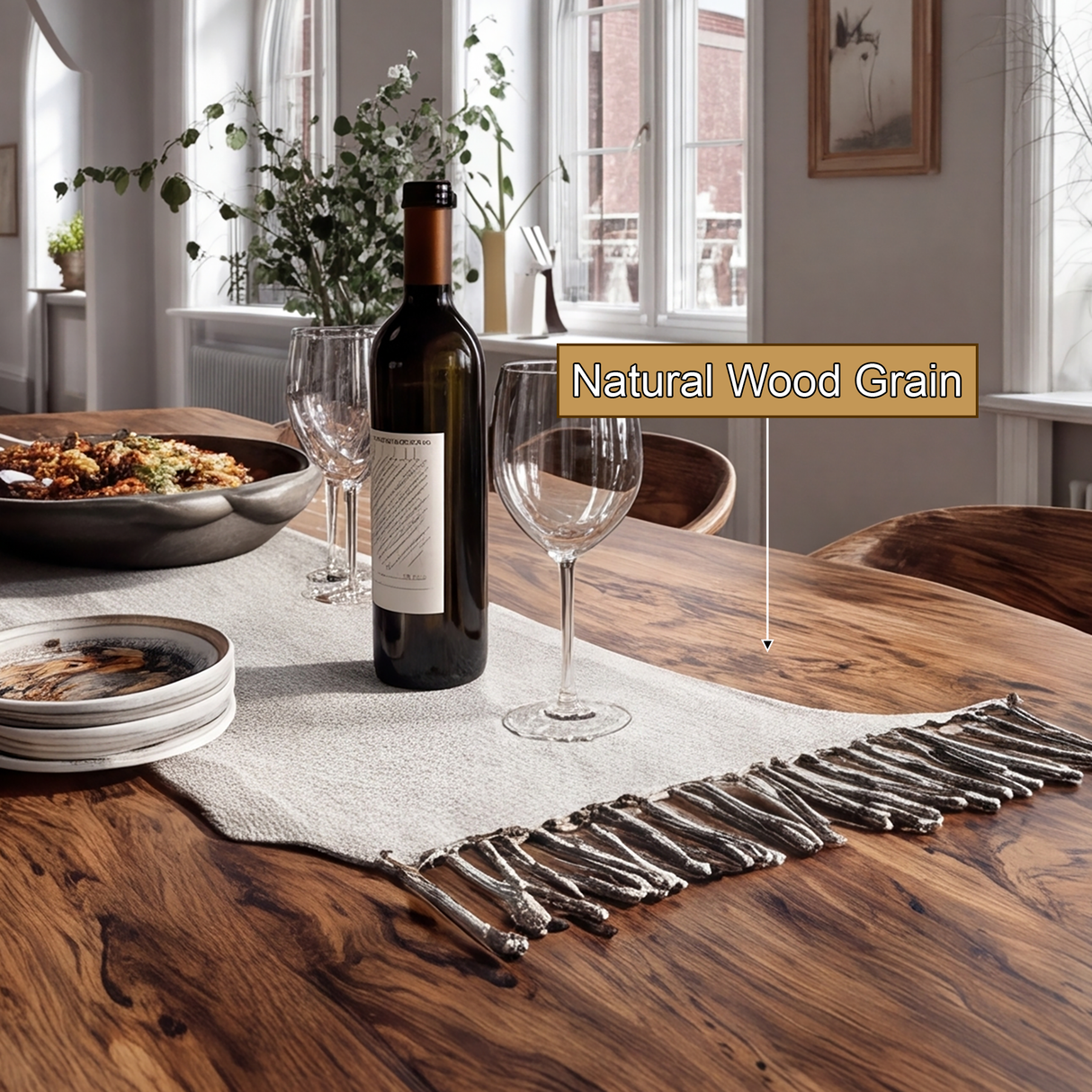 Elyndor Live Edge Solid Wood Dining Table - Timberustic Dining Table