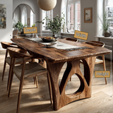 Elyndor Live Edge Solid Wood Dining Table - Timberustic Dining Table