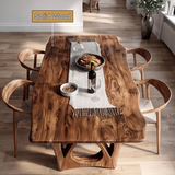 Elyndor Live Edge Solid Wood Dining Table - Timberustic Dining Table