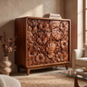 Floravelle Sculpted Solid Wood Sideboard Cabinet