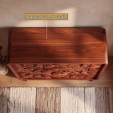 Floravelle Sculpted Solid Wood Sideboard Cabinet