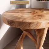 Helixcrest Sculpted Solid Wood Side Table - Timberustic Side Table