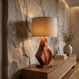 Kaelith Handcrafted Solid Wood Table Lamp SPA029581 Brown - Timberustic Table Lamp