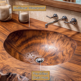 Kaelith Live Edge Solid Wood Floating Bathroom Vanity with Integrated Sink - Timberustic Floating Bathroom Vanity with Integrated Sink