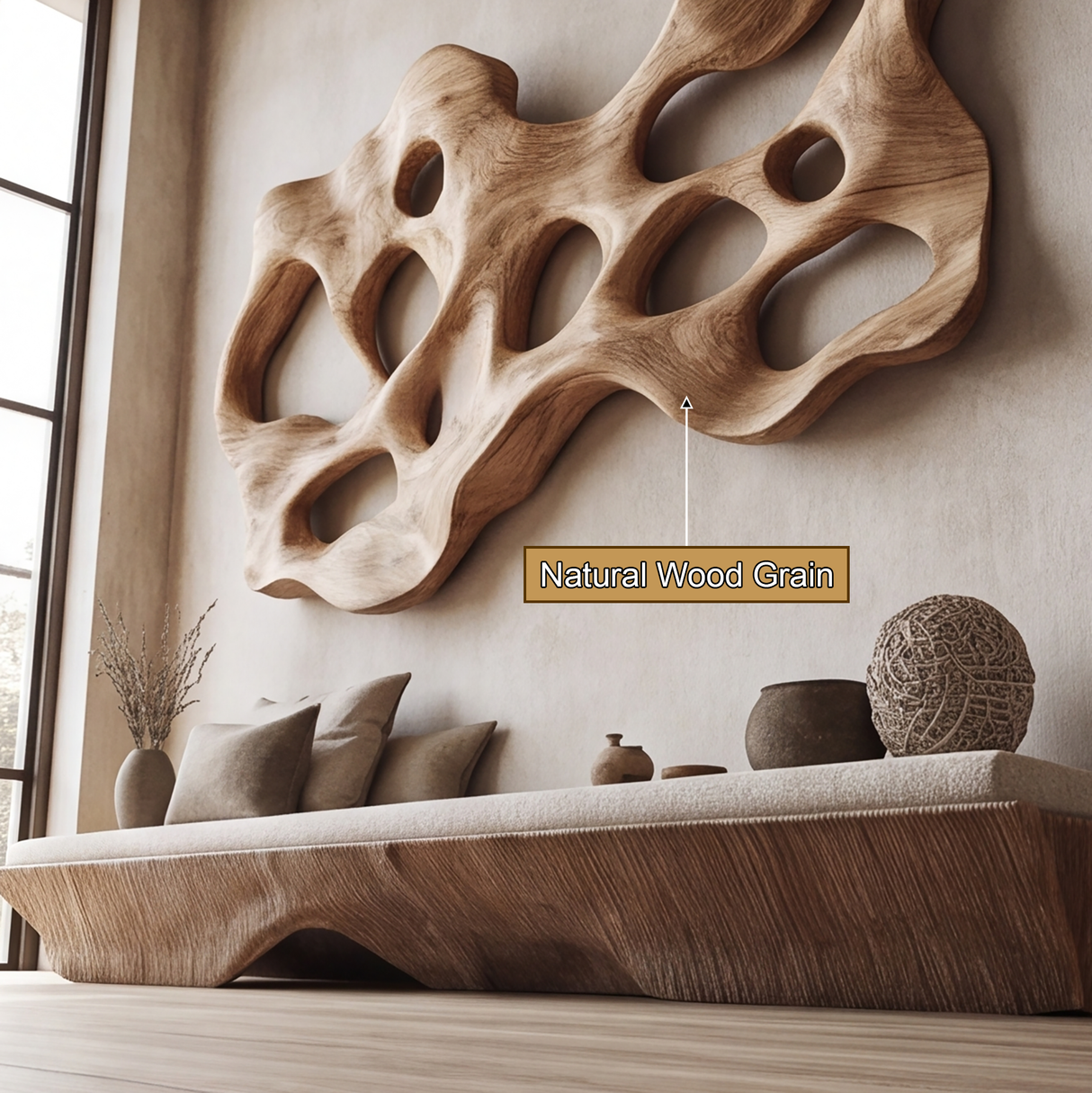 Kaelor Sculpted Solid Wood Wall Art