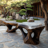 Kaelthorn Sculpted Solid Wood Outdoor Bench - Timberustic Bench