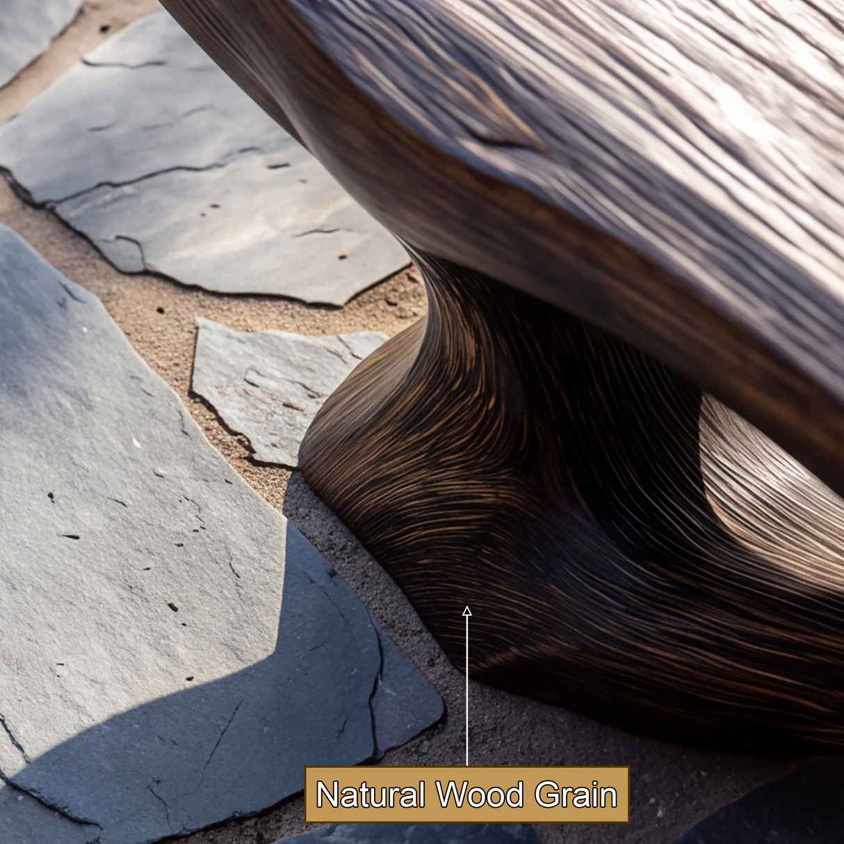 Kaelthorn Sculpted Solid Wood Outdoor Bench - Timberustic Bench
