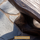 Kaelthorn Sculpted Solid Wood Outdoor Bench - Timberustic Bench