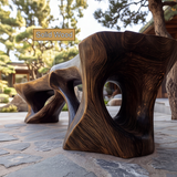 Kaelthorn Sculpted Solid Wood Outdoor Bench - Timberustic Bench