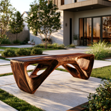 Kavora Sculpted Solid Wood Outdoor Bench - Timberustic Bench