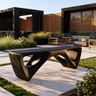 Kavora Sculpted Solid Wood Outdoor Bench Black - Timberustic Bench