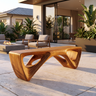 Kavora Sculpted Solid Wood Outdoor Bench Teak - Timberustic Bench