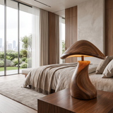 Lumora Handcrafted Solid Wood Table Lamp SPA252511 Brown - Timberustic Table Lamp