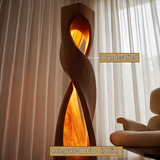 Lumora Sculpted Solid Wood Floor Lamp