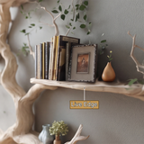 Lunareth Handcrafted Solid Wood Floating Tree Bookshelf - Timberustic Floating Tree Bookshelf