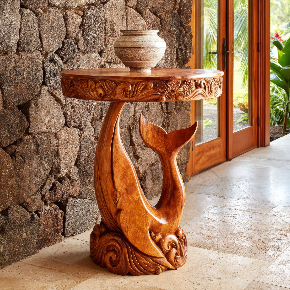 Maravyn Handcrafted Solid Wood Pedestal Stand - Timberustic Pedestal Stand
