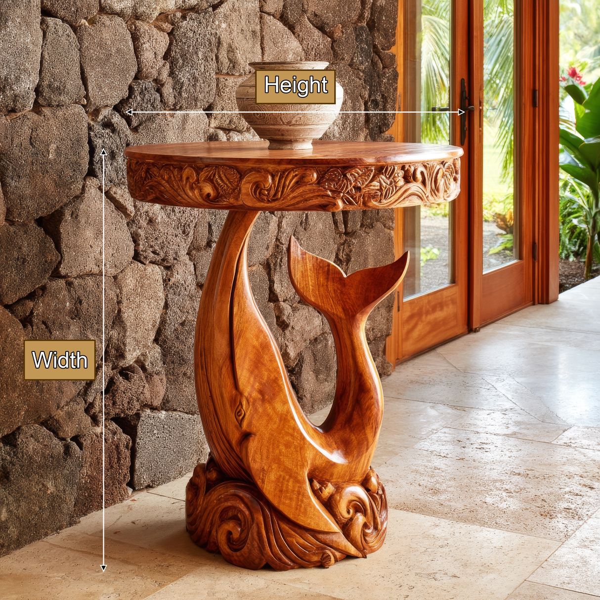 Maravyn Handcrafted Solid Wood Pedestal Stand - Timberustic Pedestal Stand